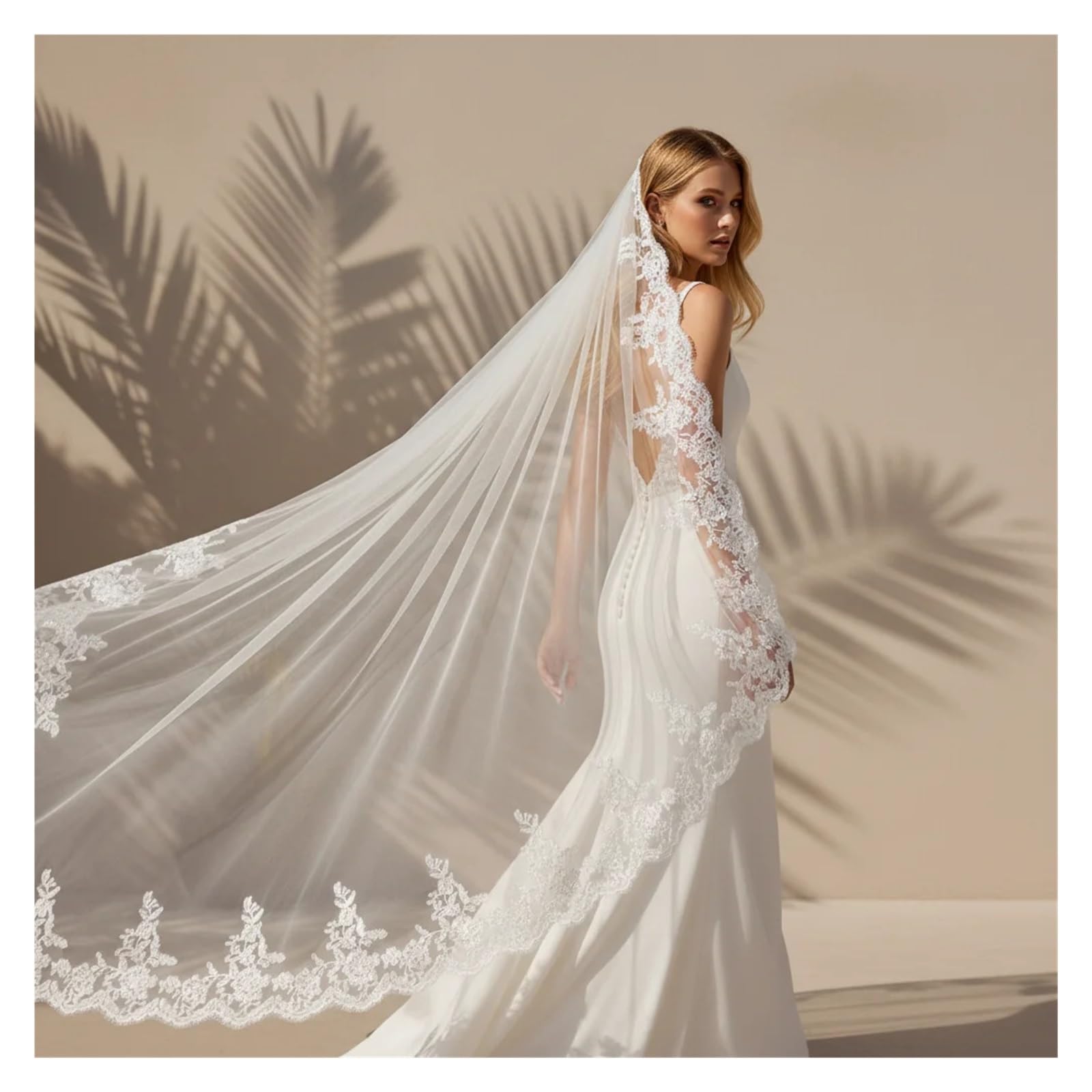 Voile de Mariée Dentelle Longs voiles de mariée