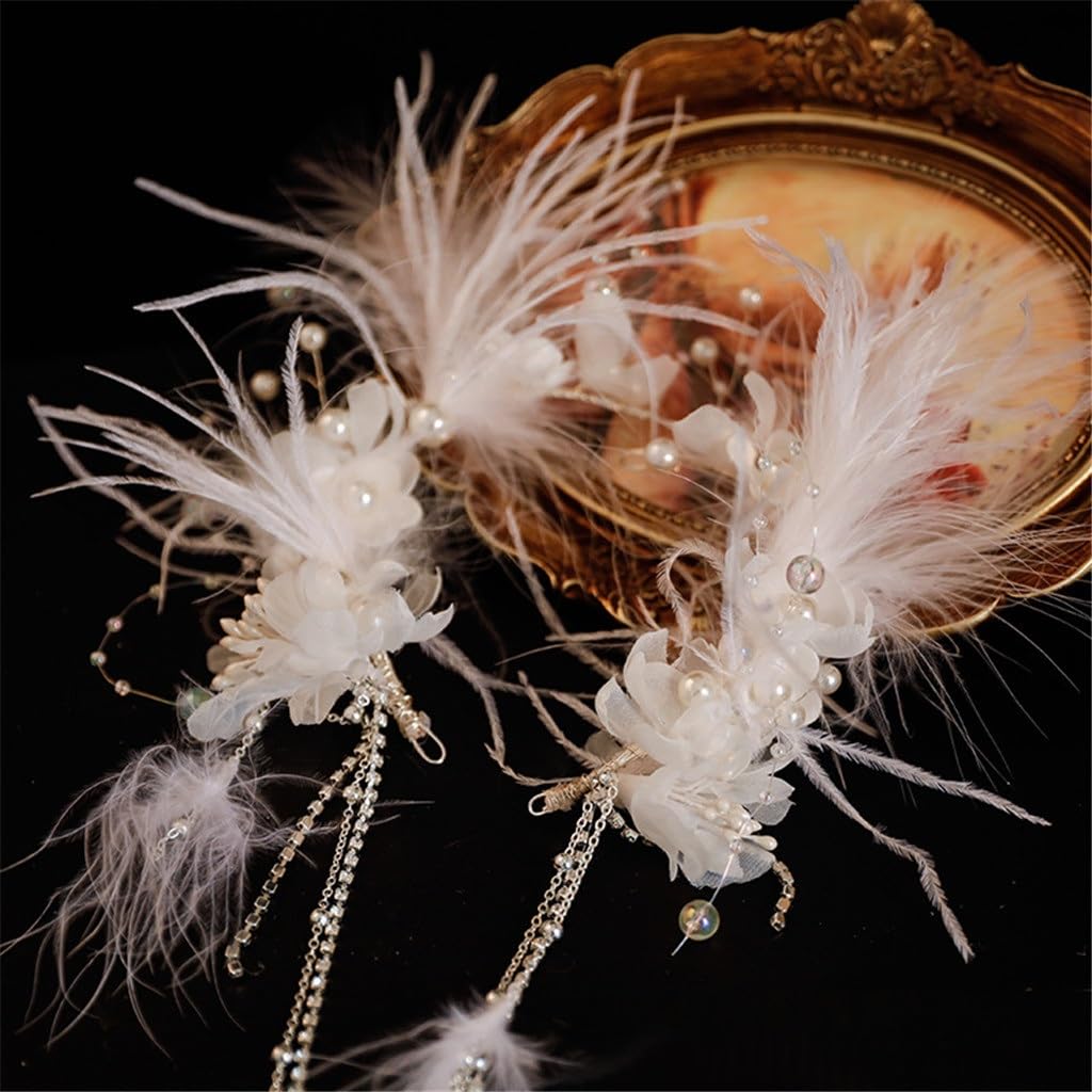 Bridal Headdress Tassel Hairpin Princess Side Clip Wedding Dress Accessories