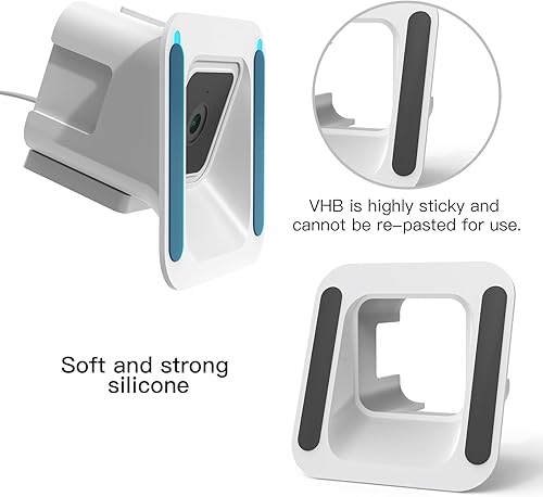 Miniatura 10 de HOLACA Soporte de ventana para Wyze Cam v3, 20 grados de inclinación (arribaabajoizquierdaderecha) Soporte de montaje flexible adhesivo fuerte para