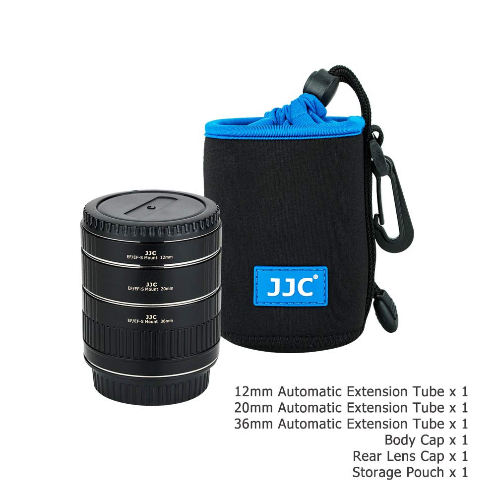 JJC AF TTL Auto Focus Macro Tubo di prolunga 12/20/36MM per Canon EF/EF-S Lens DSLR Cameras EOS 850D 800D 760D 750D 700D 250D 90D 80D 77D 5DS R 5D Mark II III IV 7D 6D