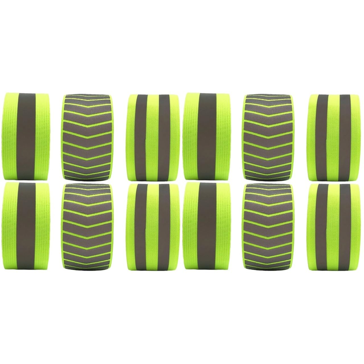 ibasenice Reflektierendes Armband Reflektoren Armbinden Laufgürtel Bands Sport Läufer Sicherheitsband Beleuchtet Sichtweite Nacht Männer Green