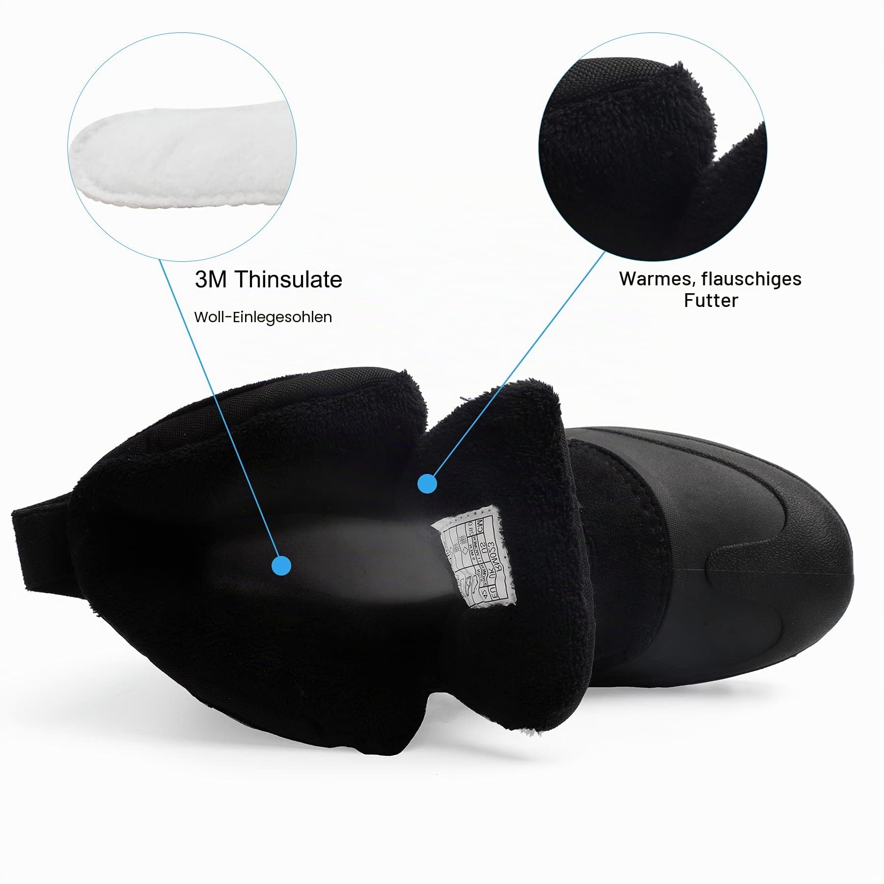 riemot Schneestiefel Damen & Herren – Wasserdicht, Warm Gefüttert, Leicht & Rutschfest, Winterstiefel für Schnee & Outdoor, Bequeme Wanderschuhe für Kälte, Größe 37–47