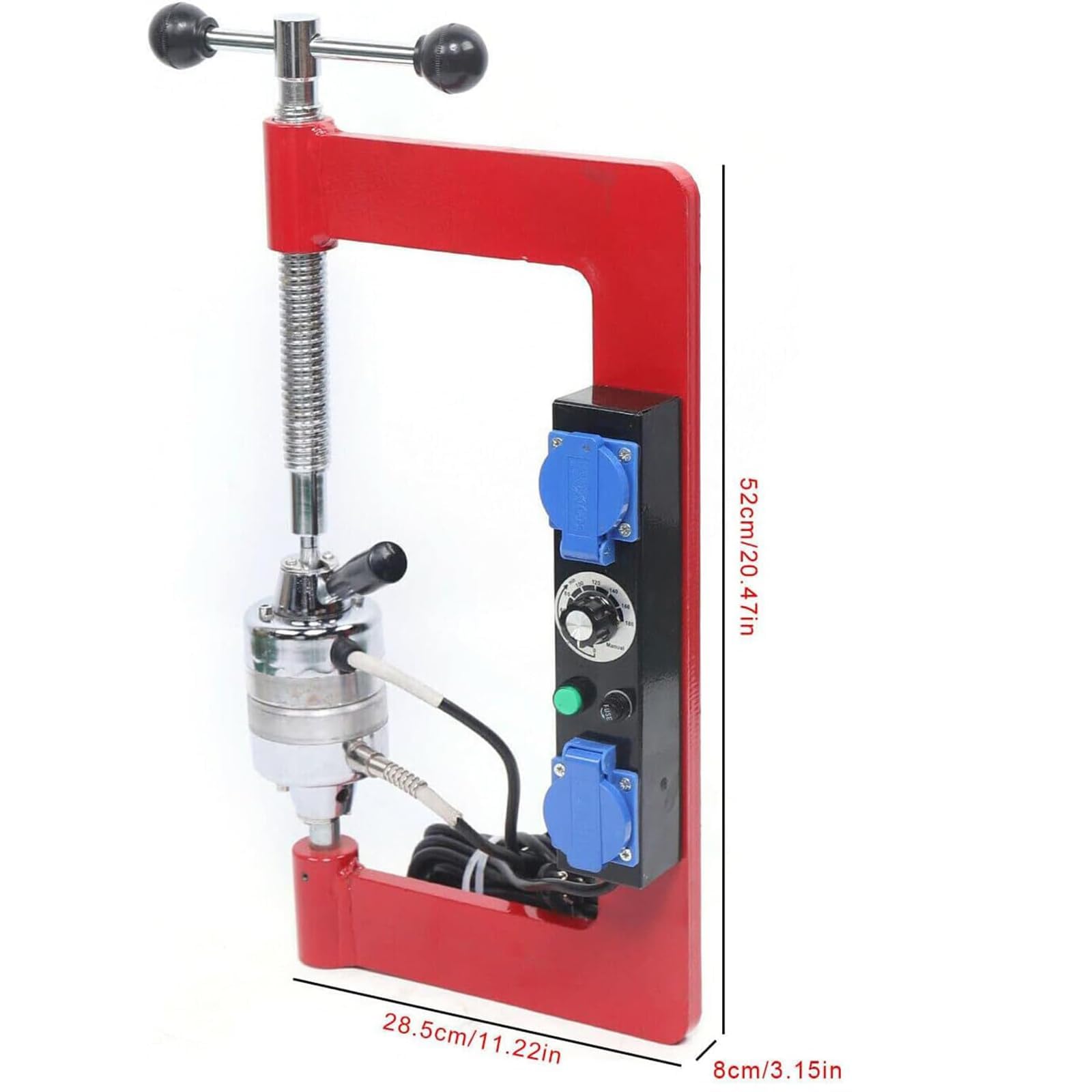 Macchina per vulcanizzazione pneumatici, 2 x 500 W, temperatura di polimerizzazione 150-180 ℃, 8 stampi per riparazione pneumatici auto, SUV, camion