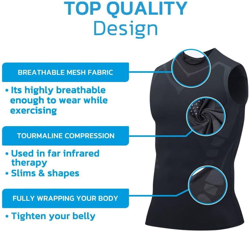 Boost V2 Compression Shirt Men Slashes Shaping Sleeveless Compression Vest Tank Top Slimming Shapewear Undershirt