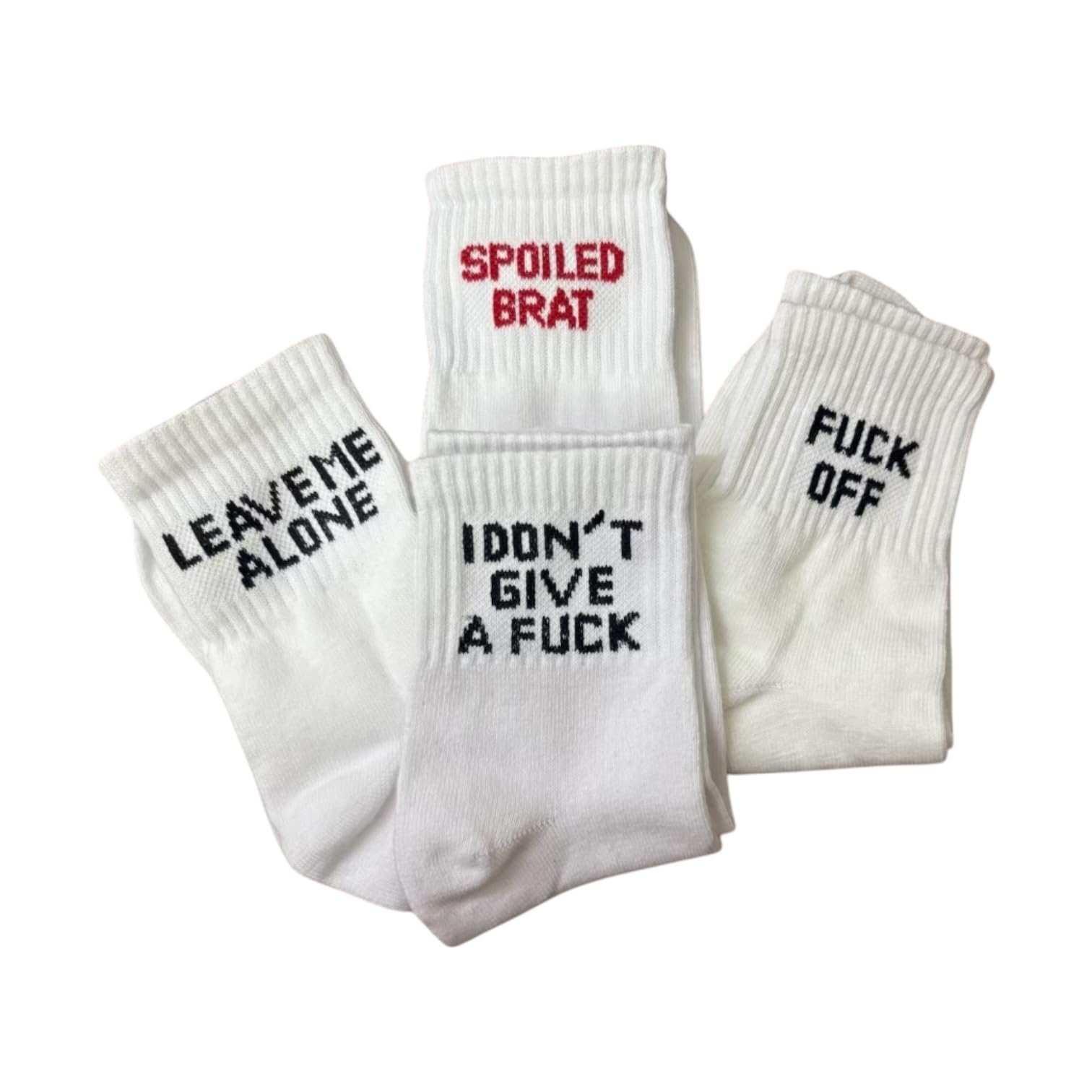 Don't Text Me Socks, Pack of 4, Combed Cotton, Bio-Washed, Odor-Free, Elasticized Cuffs, for Gen Z-image-19