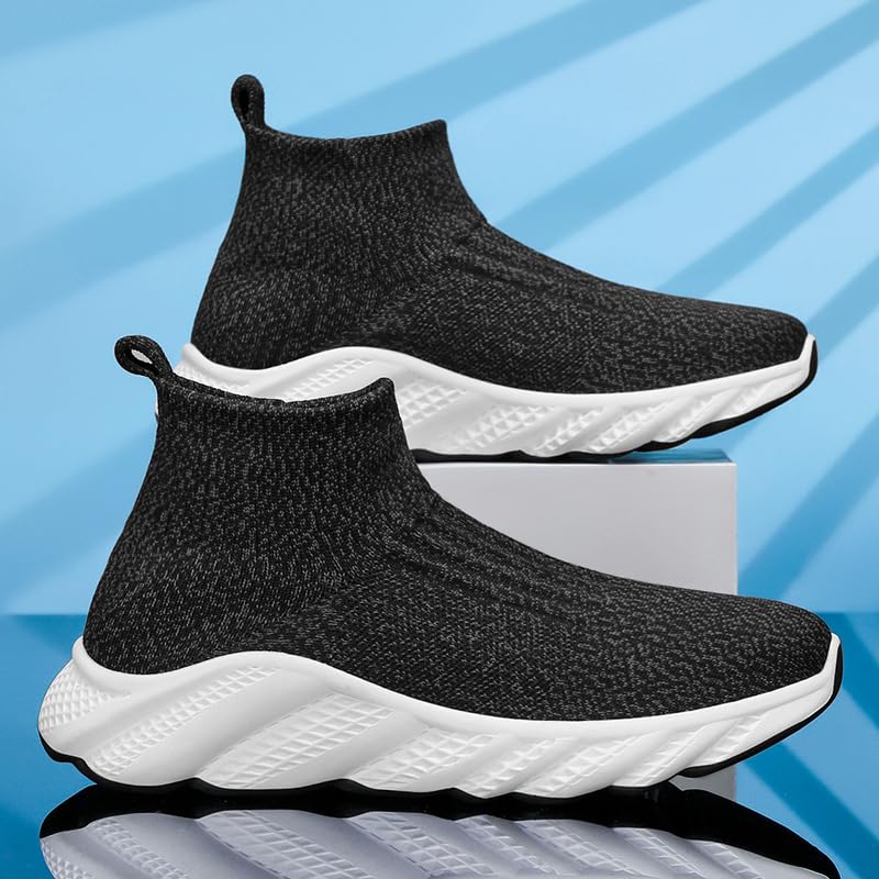 Men's Casual Running Sports Thin mesh one-Piece Slip-on Sock Shoes3