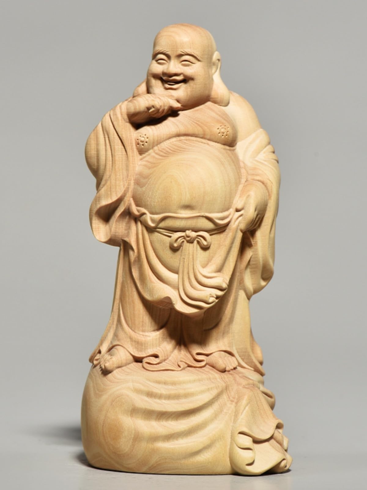 Figura Buda,Resistente Intemperie, Estatuas De Madera Buda 4,72 Pulgadas para La Pequeña Estatua Decoración Casera Interior Feng Shui