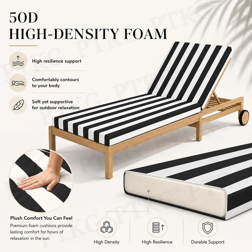 Matelas Bain de Soleil ImperméAble Coussin Transat Bain de Soleil