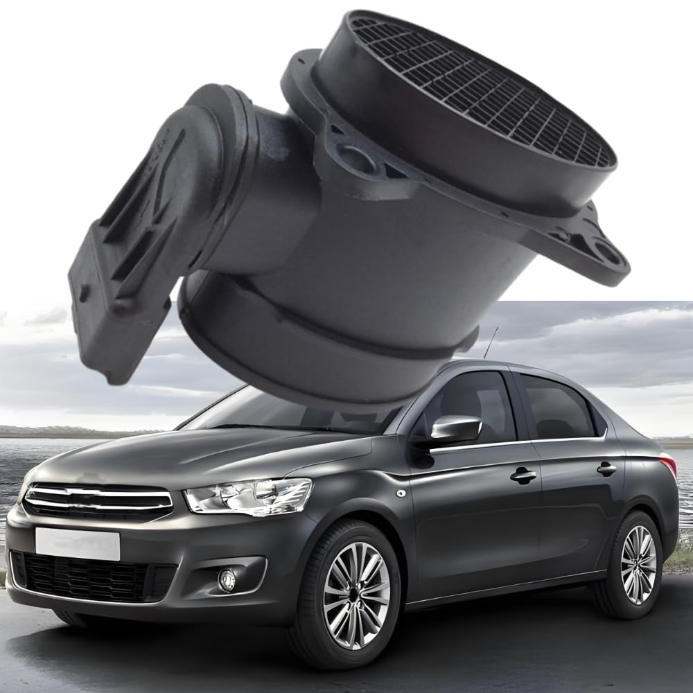 Riloer Sensor de flujo de aire masivo (MAF) compatible con Citroën Peugeot 1.6 HDI. Sustituye a las referencias 9650010780, 1610874680, 1920GV y 1920EX