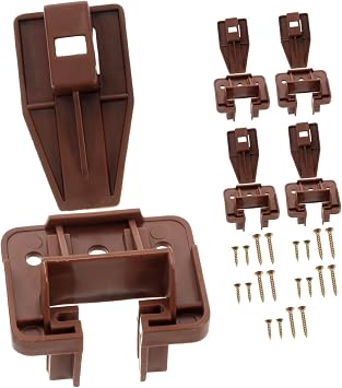 5sets Plastic Drawer Slide Replacement Kit Epoxy-Coated Slides for Dresser Easy Install Furniture Drawer Guides Track Guide Rail