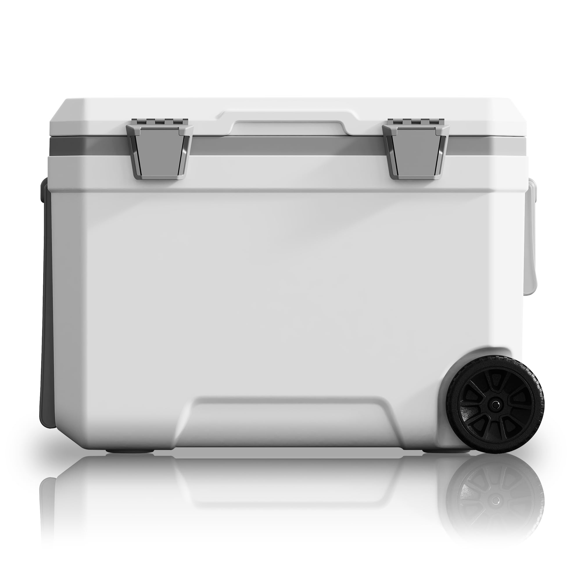 WISD Glacière de 45 l avec roulettes - Fermetures en métal - Peut contenir jusqu'à 4 jours (96 h) - Récipient isotherme pour camping, pique-nique et extérieur