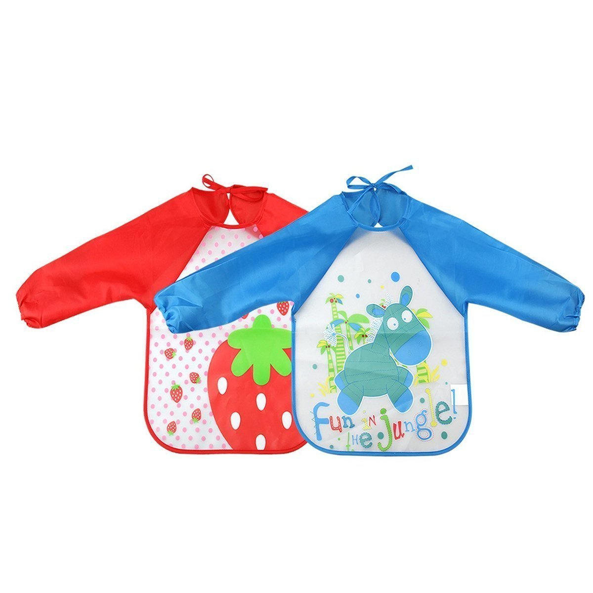 Romote Art Smock, Kids Painting Aprons Waterproof Art Robe with Long Sleeve for Toddlers