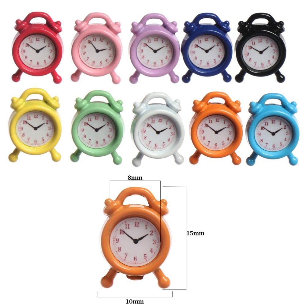 Amazon | 4個 スケール メタル 目覚まし時計 1:12 ミニ ホーム