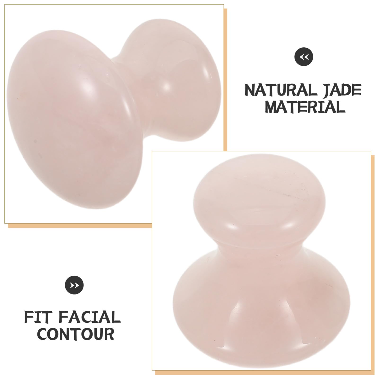 3pezzi Rullo di Cristallo Strumento Gua Sha per Viso Forma di Fungo Pietra per Massaggio del Viso Rullo per Spa Quotidiana Sollievo Rinfrescante