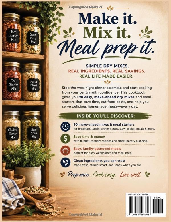The Dry Mix Meal Prep Cookbook: 90 Make-Ahead Pantry Mixes, Meal Starters, and Time-Saving Recipes for Fast Weeknight Dinners, Budget-Friendly ... Meal Planning (The Pantry Prep Collection) image 3