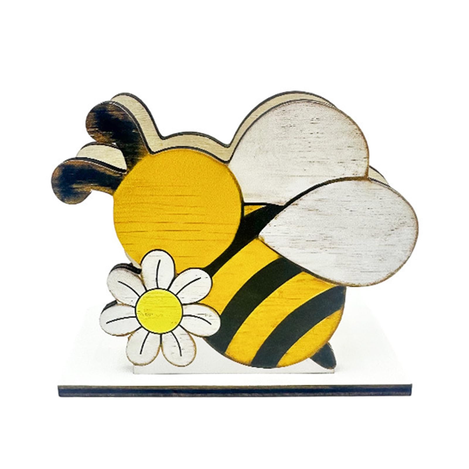 Glifora Wooden Napkin Holder with Universal Card Slot - Summer-Themed Designs, Solid Wood Tissue Dispenser for Standard Napkins