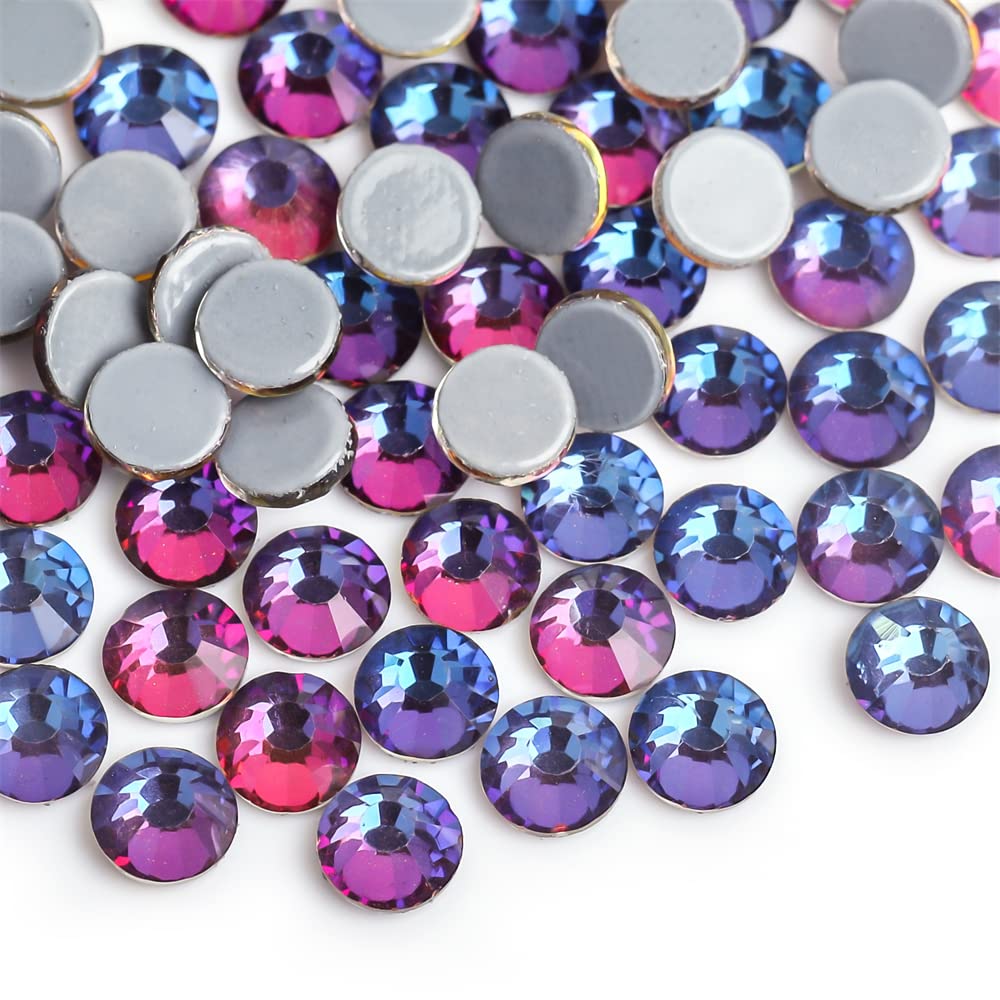 Diamantes Crystal Hotfix Rhinestones, Kryształki do żelazka Hot Fix, wielokolorowe, różne rozmiary, 1000 szt.(Antique Copper,SS20-1440pcs)