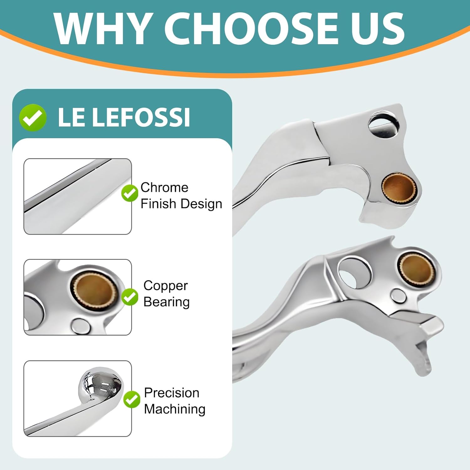 Premium Aluminum Motorcycle Brake & Clutch Lever Compatiable with Harley Dyna XL Sportster 883 1200 Softail Fat Boy Road King 1996-2003 - Safety, Corrosion-Resistant, Smooth Brake, Chrome