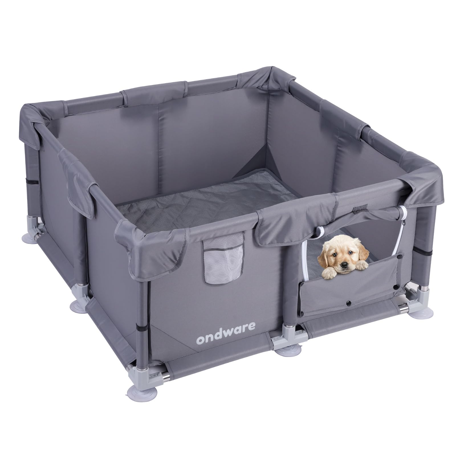 Small Animals Playpen,28 * 28 * 15in Sturdy Safety Dog Play Pen with Thickened Fabric,Pet PlayPen for Indoors,Puppy PlayPen with Gate for Chick/Kitten/Puppy/Guinea Pig/Rabbits/Hamster/Chinchillas
