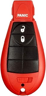 1 New Red Keyless Entry 3 Buttons Key Fob Fobik Remote Start Car M3N5WY783X, IYZ-C01C 56046707AE For Town Country Dodge Challenger Charger Durango Grand Caravan Journey & Ram