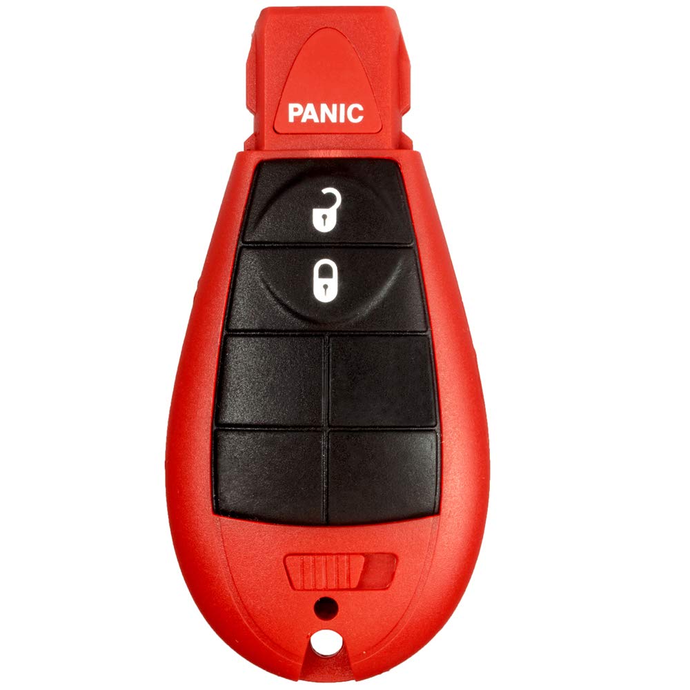 1 New Red Keyless Entry 3 Buttons Key Fob Fobik Remote Start Car M3N5WY783X, IYZ-C01C 56046707AE For Town Country Dodge Challenger Charger Durango Grand Caravan Journey & Ram