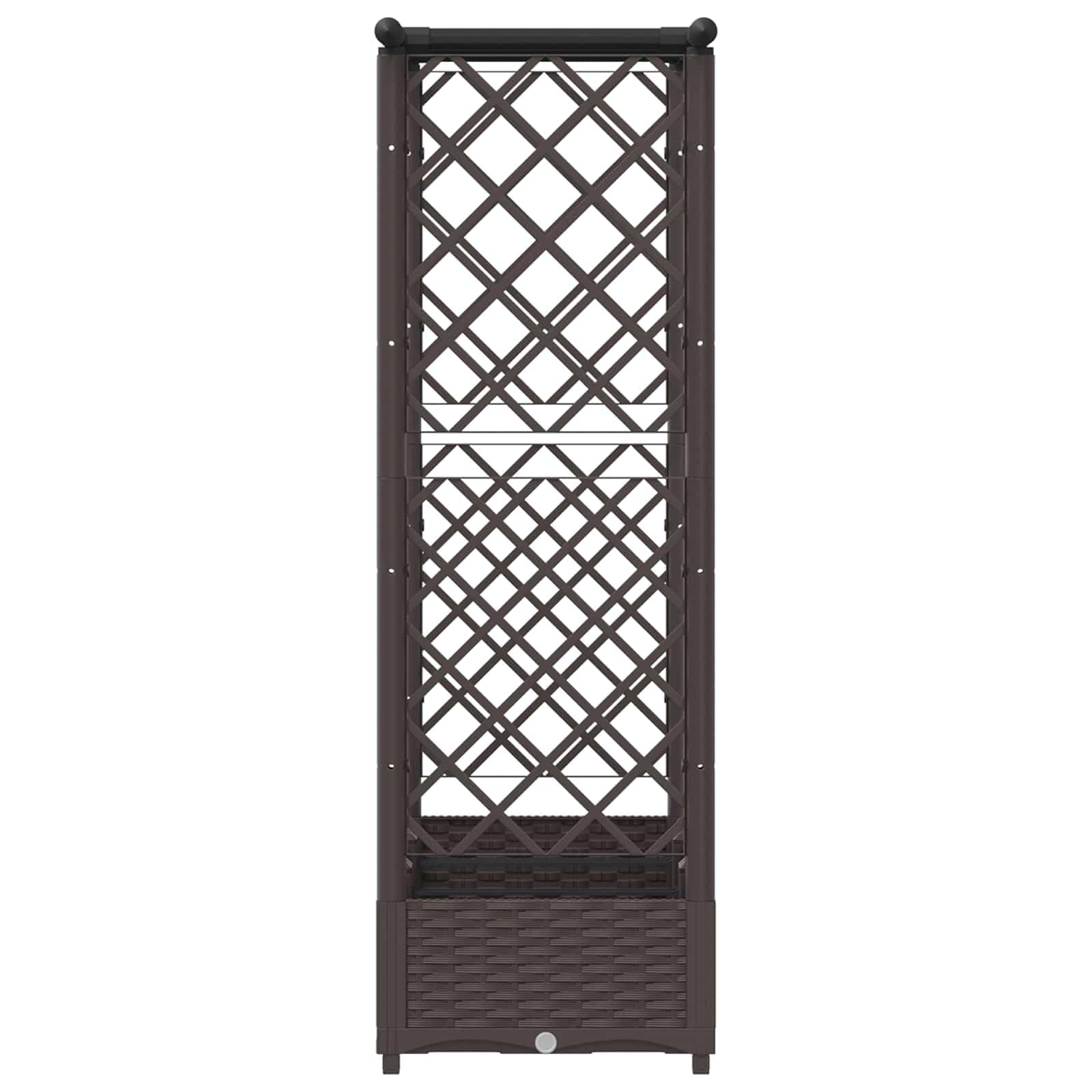 Hochbeet mit Rankgitter und Dach PP Pflanzkübel 164x40x121cm | Vertikales Gartenregal aus robustem Polypropylen für Terrasse und Balkon zur Aufzucht von Kletterpflanzen.