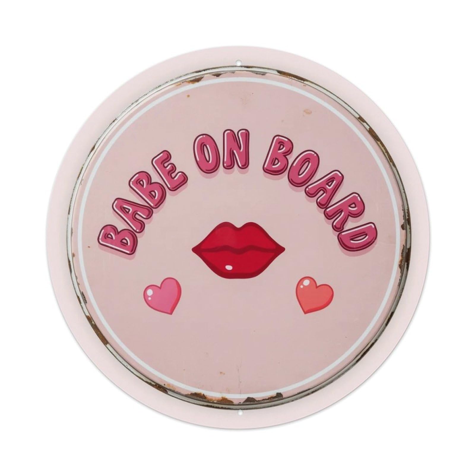 Babe On Board Y2K Metal Tin Sign Plaque