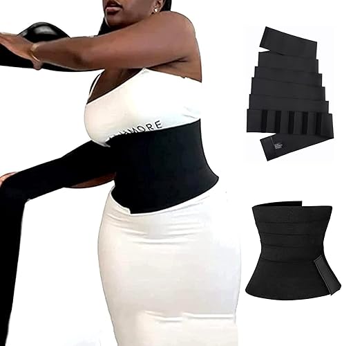 Snatch Me Up Bandage Wrap for Women, Slimming Tummy Wrap Belt, Adjustable Invisible Belly Body Shaper Wrap Waist Trainer Tape