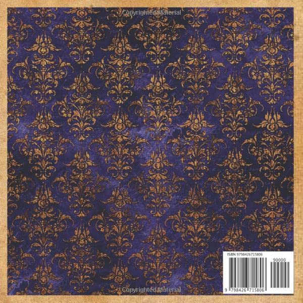 scrapbook paper damask rust violet pattern queen for scrapbooking supplies & DIY material craft junk journal ephemera pack kit 28 patterned crafting ... decorative dark design for handmad art image 3