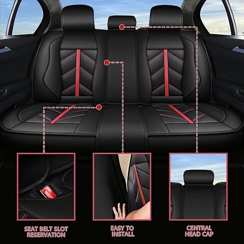 Miniatura 3 de Juego de 5 fundas de asiento para Mazda CX-3 CX-30 CX-5 CX-50 CX-9 CX-90 Mazda3 Mazda9, fundas de asiento de cuero mejoradas, impermeables,