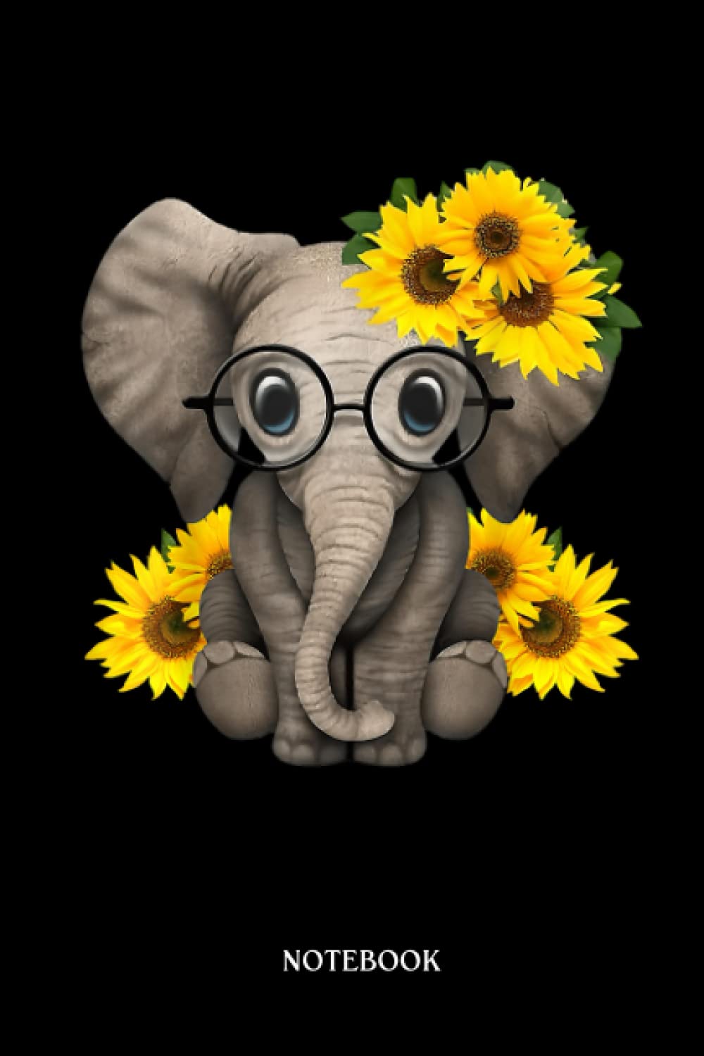 Elephant Notebook: Elephant Sunflower Gift For Flower Lovers Animal Lovers | Lined Writing And Notes Journal 120 Pages 6X9