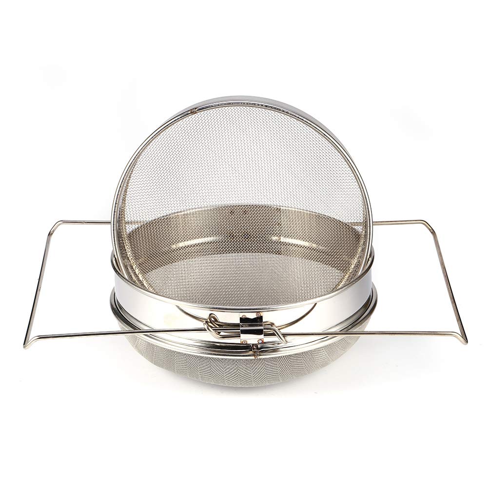 Doppio Filtro per Miele Durevole per Attrezzature da Apicoltura con Doppia Maglia di Setaccio per Estrazione del Miele