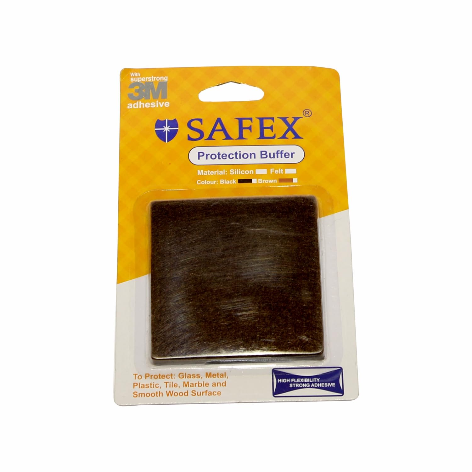 SAFEX Self Adhesive Square Soft Rubber Furniture Protection Non Slip Anti Skid Buffer Bumper | Ligt Proof | Wind Proof | Pest Proof | (Brown) (B0CZDKV8WF) Amazon Price History, Amazon Price Tracker
