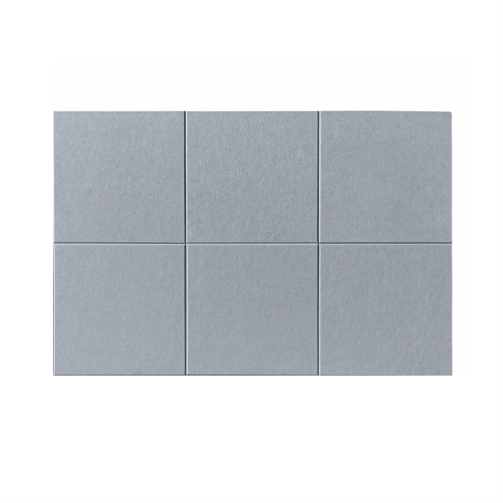 BESTORI Large Cork Board for Wall 36“ x 24", 6 Pack Bulletin Board Alternative Felt Wall Tiles with Removable Adhesive Tabs for Home Office Decor Gray