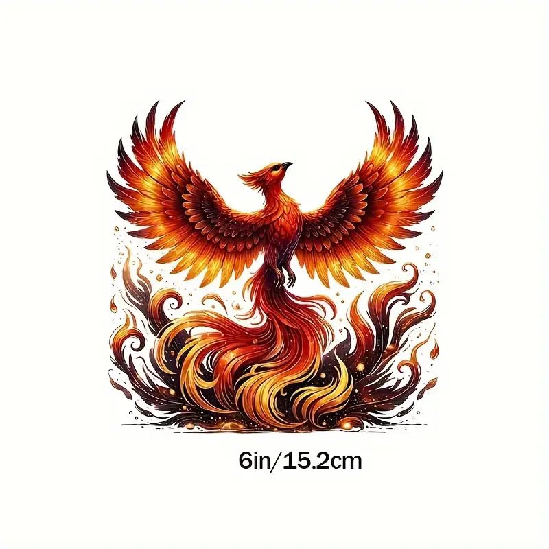 Burning Phoenix PCW winylowe naklejki samochodowe naklejki wodoodporne samoprzylepne naklejki na samochody, laptopy, ciężarówki, motocykle, ścianę, okno, bagaż, osłona na drzwi, naklejka dekoracyjna