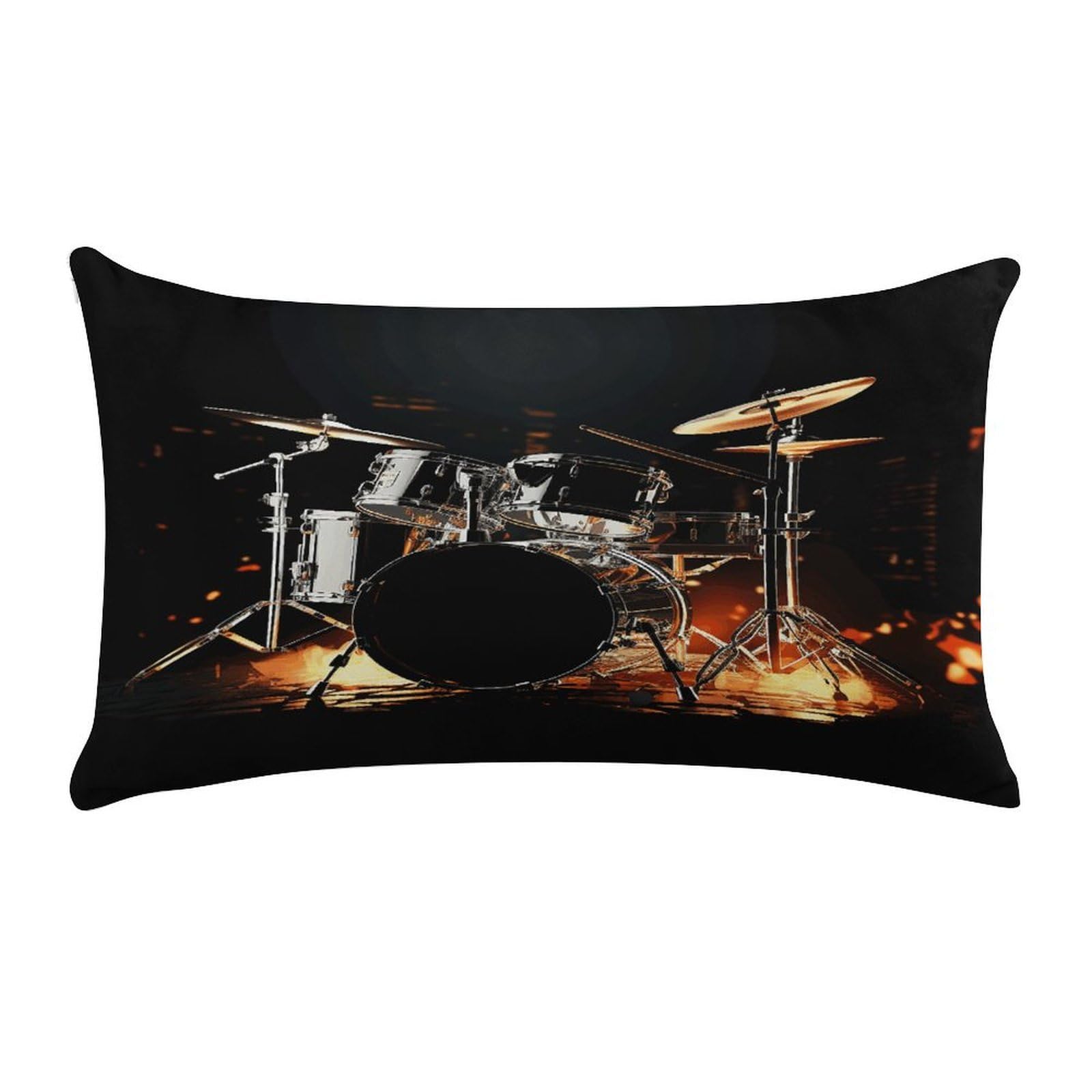 Drummer Pillow Cover Super Soft Pillowcase Luxury Cozy Fuzzy Velvet Pillow Shams Breathable Standard Pillow Cases with Zipper Wrinkle-Free Pillow Cover 12 "×20 "