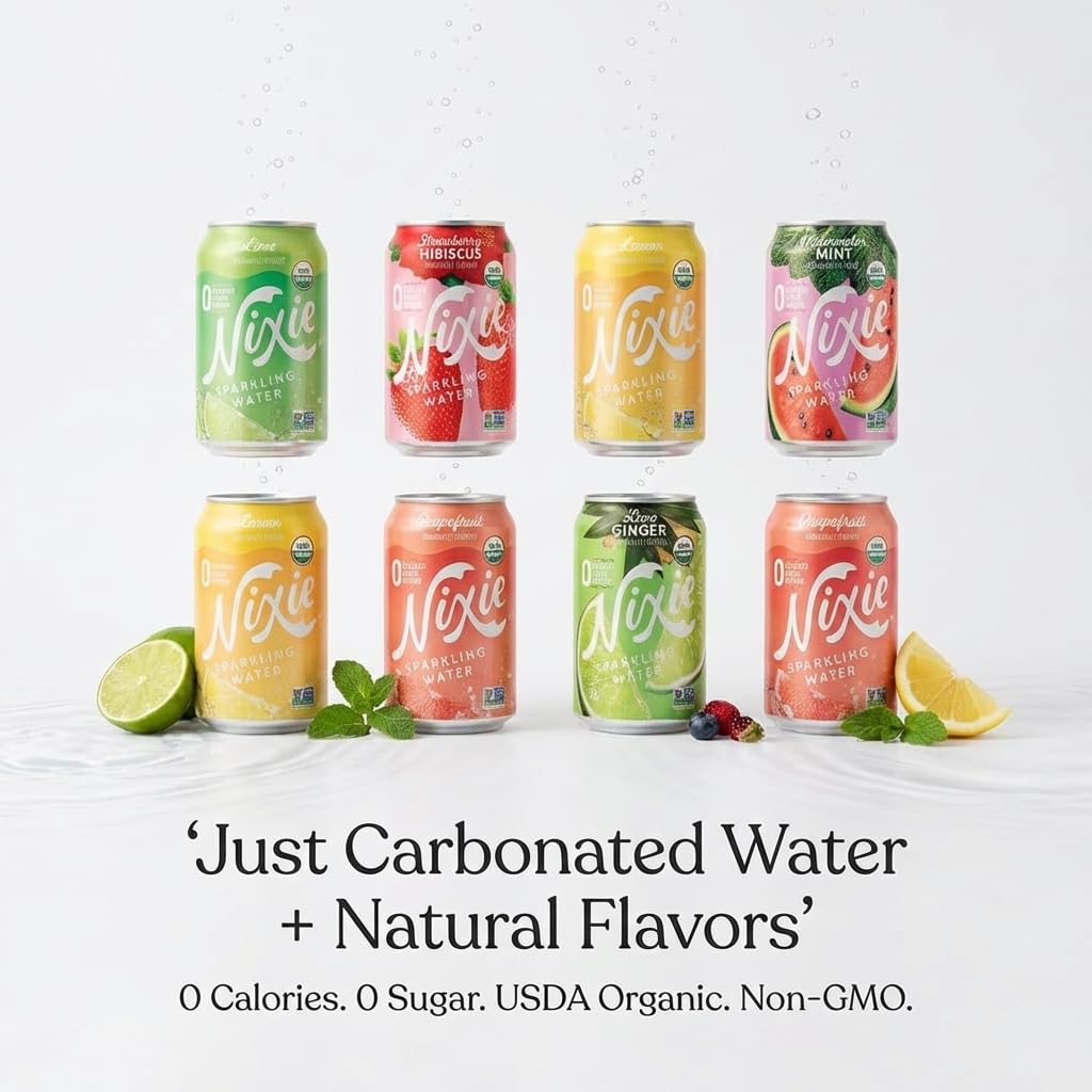 Amazon.com: Nixie Sparkling Water Variety Pack – 18 Pack Flavored