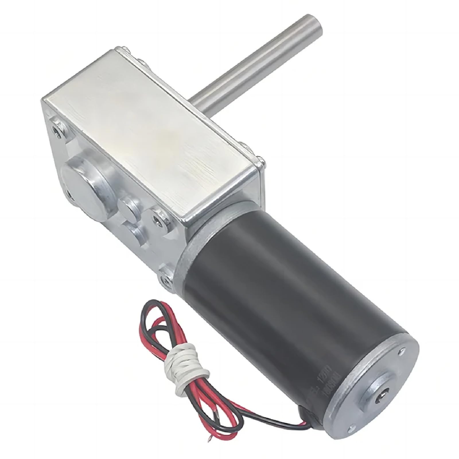 Motoriduttore a vite senza fine CC, 12 V/24 V, coppia 70 kg, albero a D da 51 mm, costruzione in metallo con funzione autobloccante (40 giri/min, 12 V altro)