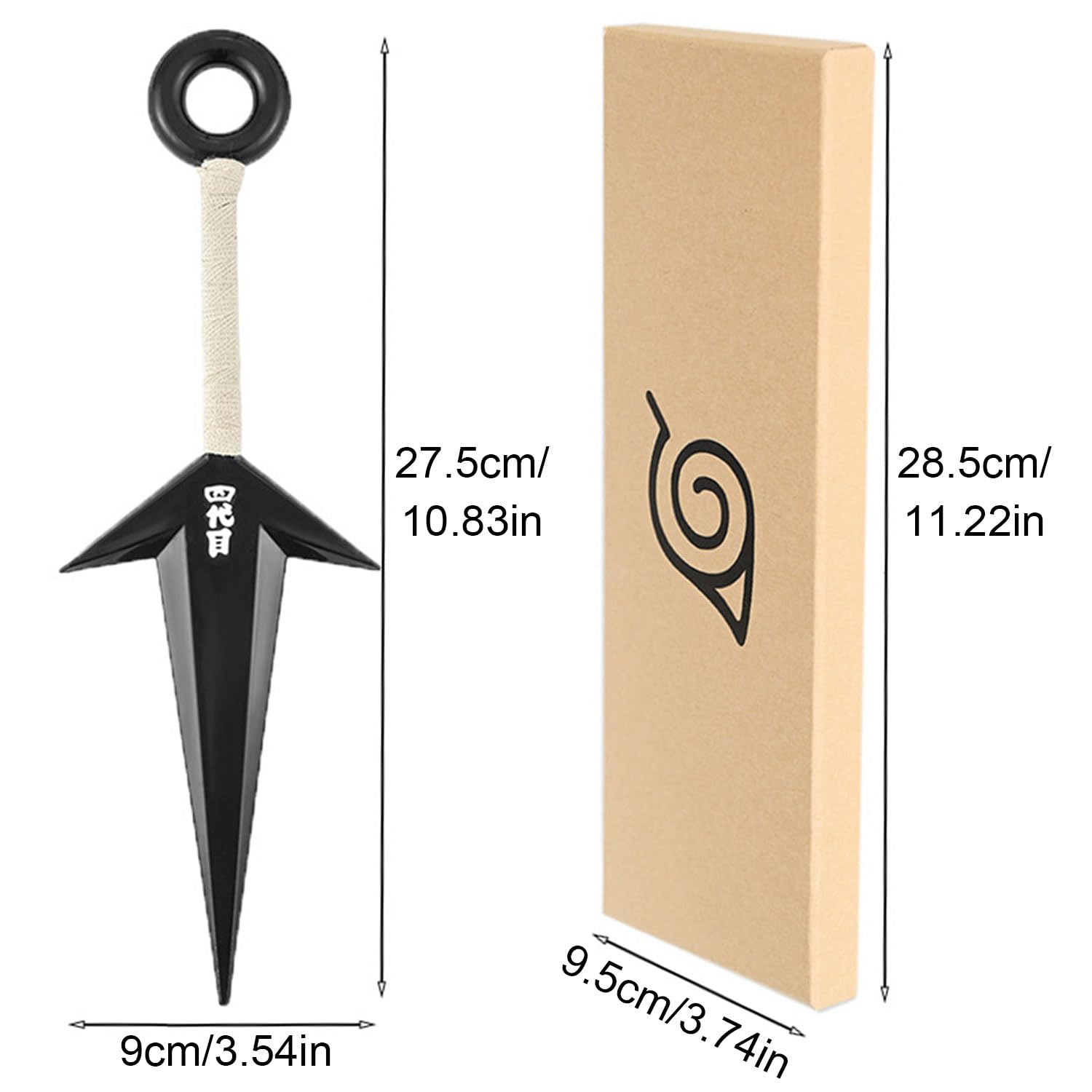 TecoKart Kunai Anime Cosplay Props, Fourth Generation Namikaze Minato Accessories, Space Ninjutsu Kunai Cosplays Equipment, Japanese Anime ABS Cosplay Prop (27.5cm/10.83in) - Image 6 thumbnail