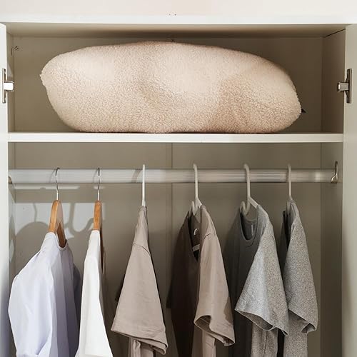 Miniatura 4 de hf-Choous Armario de dormitorio, armario de armario, cajones y estantes, barra para colgar, color blanco