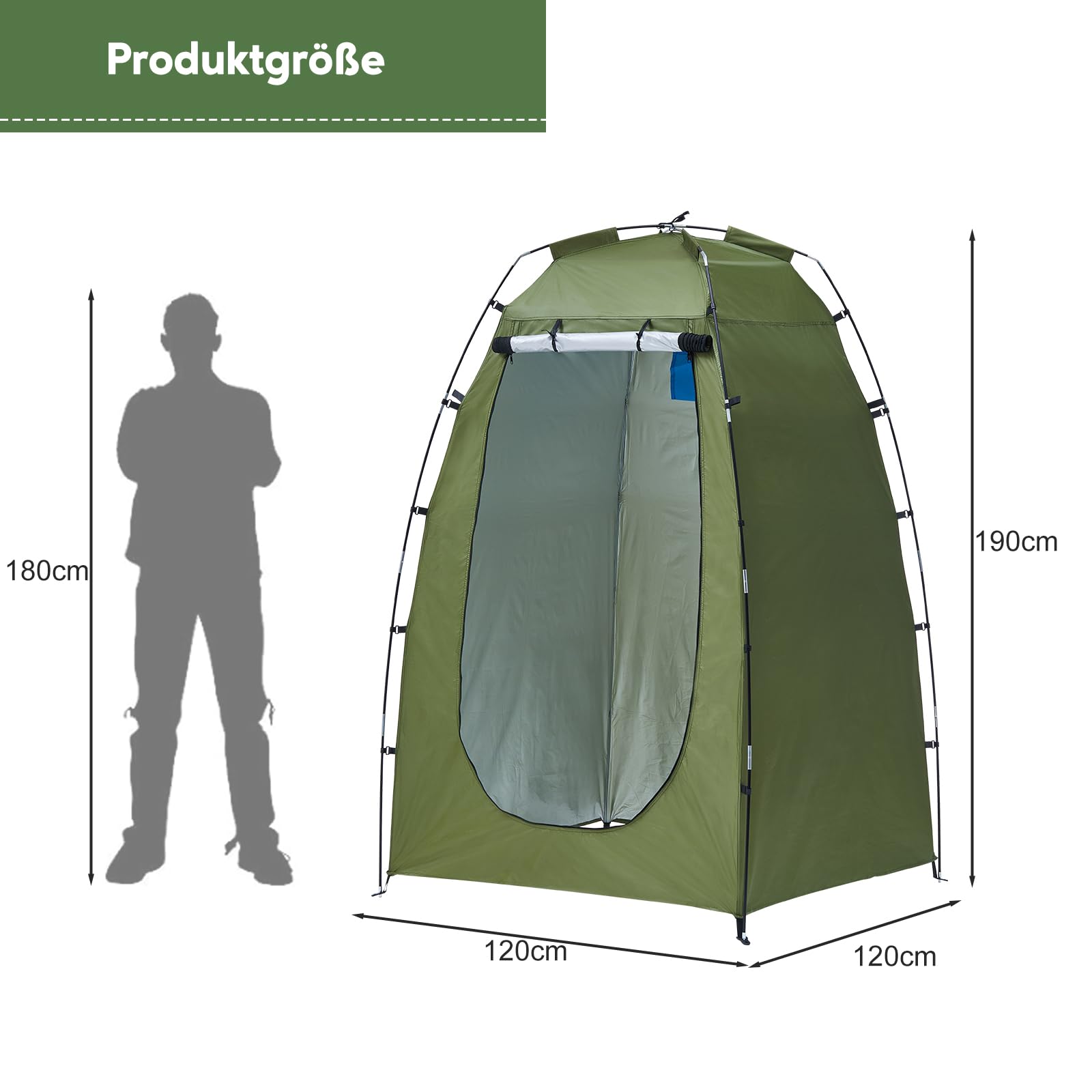 TUKAILAI Camping Zelt, Pop Up Toilettenzelt, Umkleidezelt Privatsphäre Duschzelt, Wasserdicht, UV-Schutz, Duschvorhang Camping Zelt für Strand, Angeln, Wandern, Baden, Dressing, Outdoor