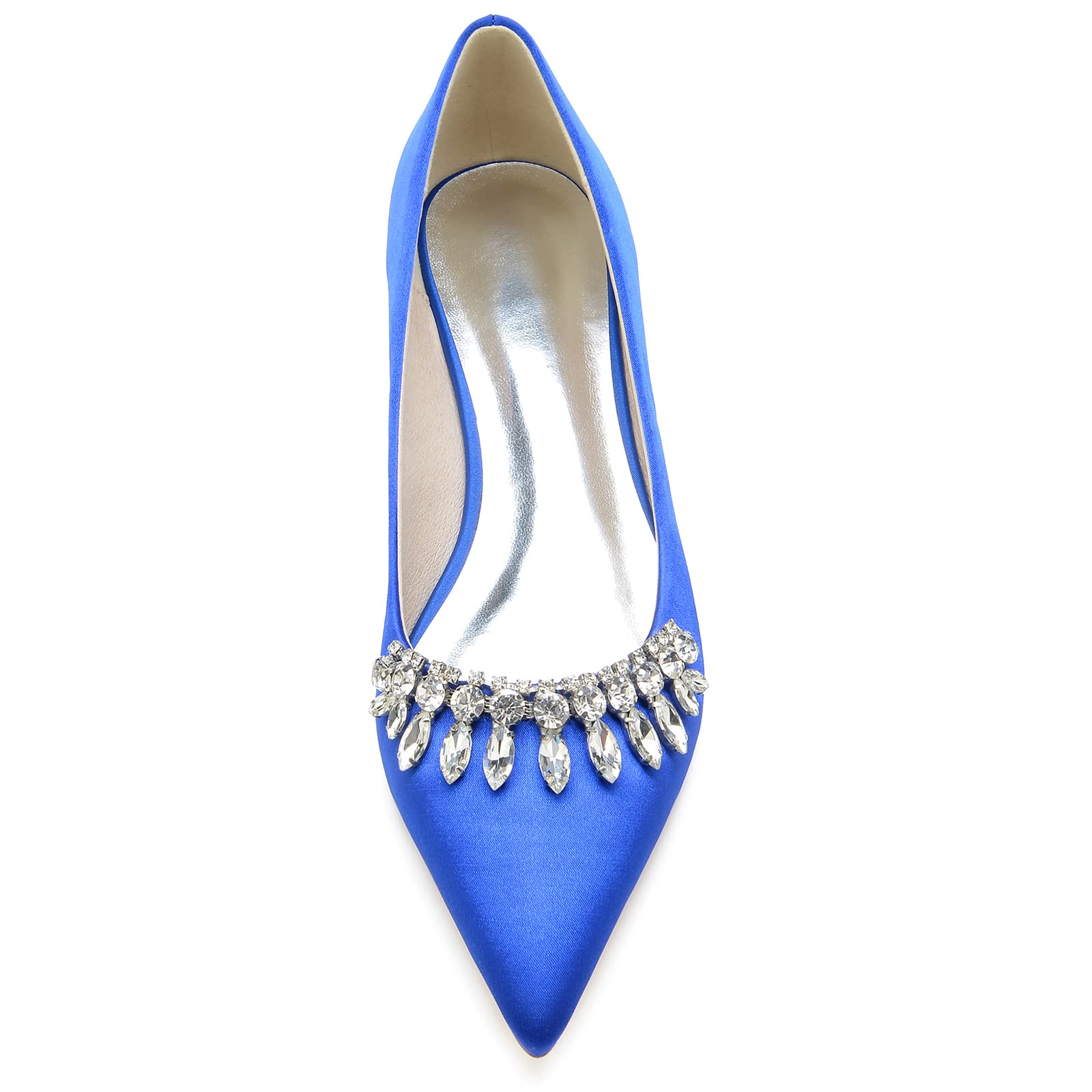 Tacchi Alti Donna, Scarpe con Tacco Eleganti, Decolleté Punta Stretta, Cristalli Brillanti e Tacco Largo 2,5 cm, Slip-on Primavera Estate, Ufficio Cerimonia