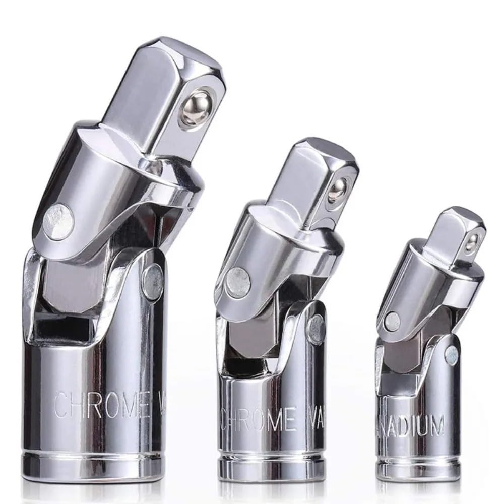 Zestaw Narzędzi Zestaw uniwersalnych przegubów, klucz nasadowy z grzechotką, adapter 1/4", 3/8", 1/2", adapter przedłużający, stal chromowo-wanadowa klucze nasadowe(1-2 one piece)