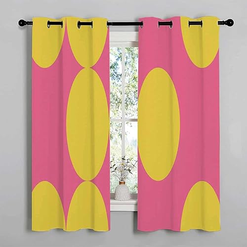 Cortinas para Sala Elegantes Modernas Bauhaus - Cortina de puerta corta con ojales para puerta, manta acústica de 110 pulgadas de ancho por 96