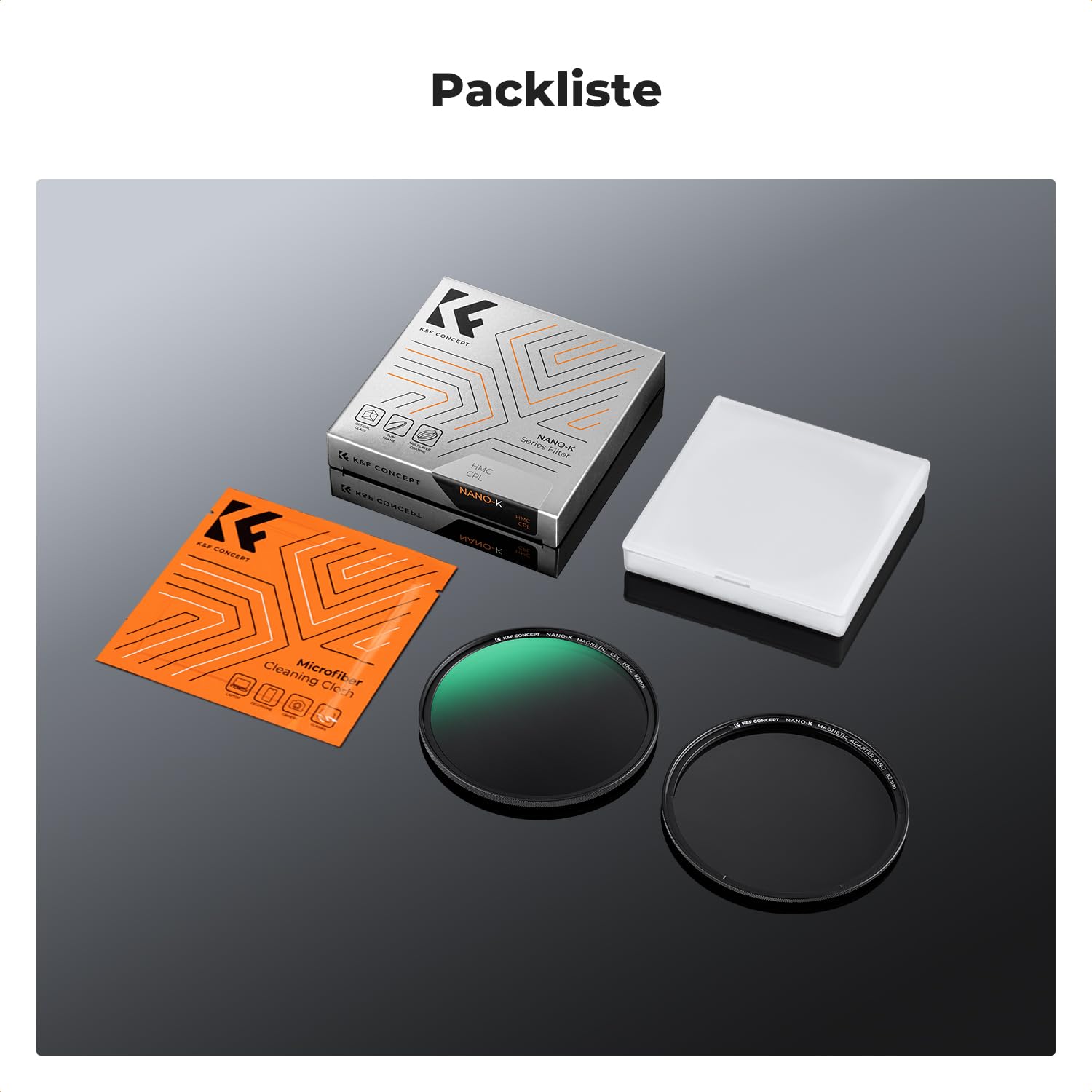 K&F Concept K-Serie 77mm Slim Zirkularer Polfilter Polarisationsfilter CPL Magnetischer Filter Cirkular Polfilter Optisches Glas & Aluminium für Foto-Kameraobjektive