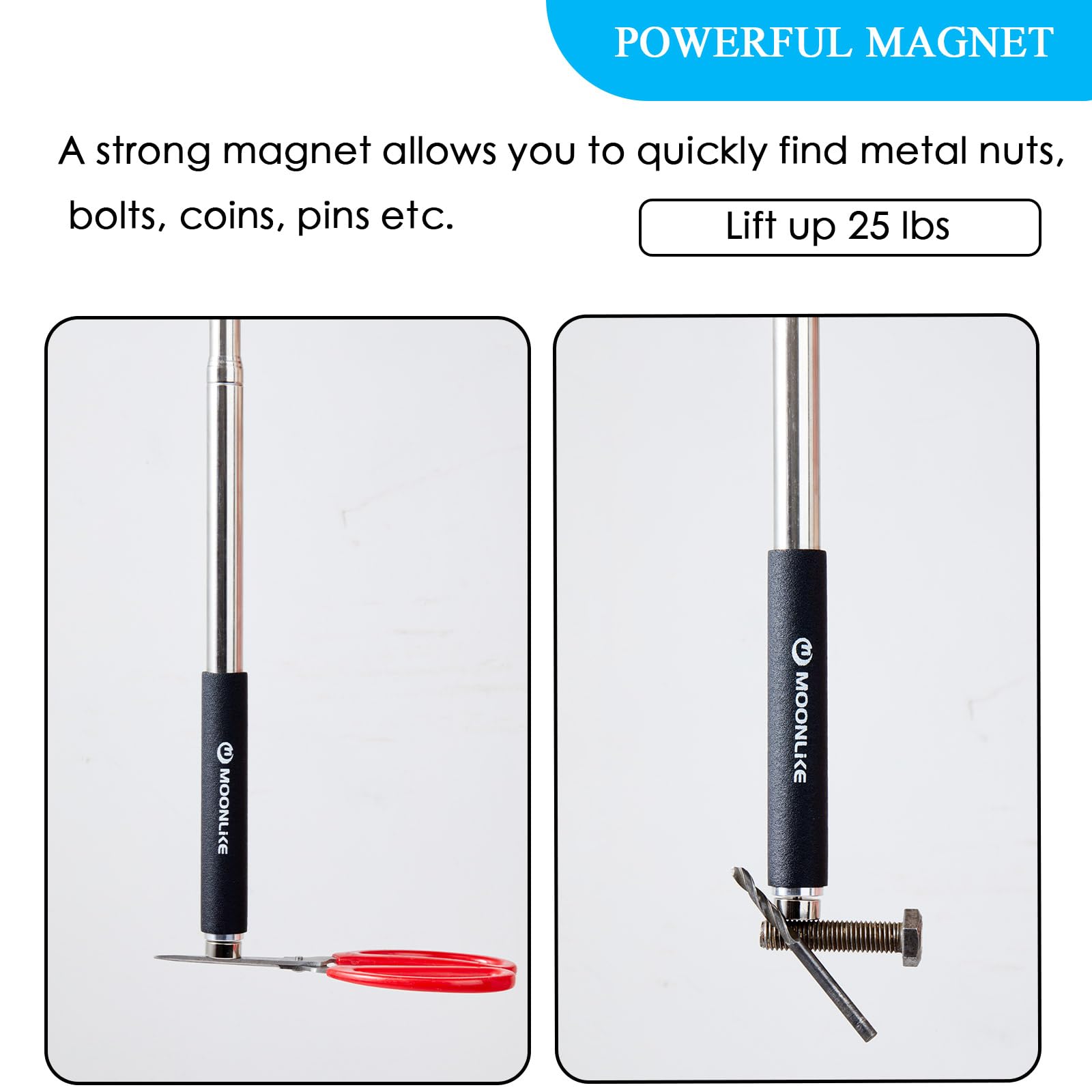 Teleskop-Tonabnehmer, Magnetstange mit Haken, 3 m Teleskop-Greifer, Hakenstange, Drahtgreifer, Werkzeug, Push-Pull-Stange