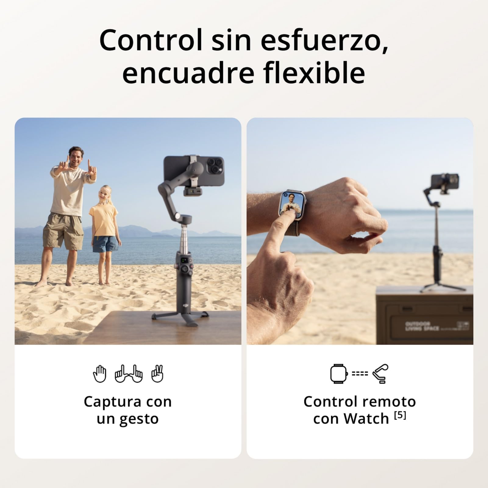 dji Osmo Mobile 7P Estabilizador para iPhone, Android, Seguimiento Nativo, Iluminación, Estabilizador para movil de 3 Ejes, Inicio rápido, Edición con un Toque, Brazo Extensible y trípode Integrados