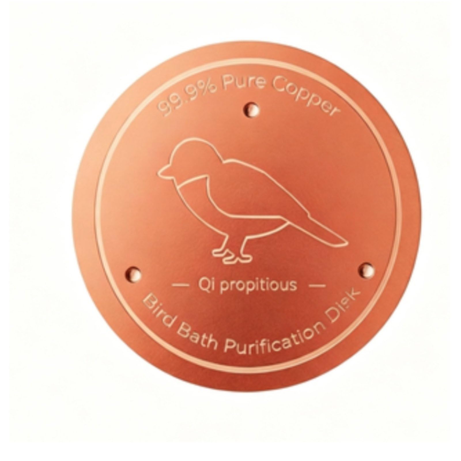 Etched Bird Bath Purification Disk Drilled Hole Birdbath Copper Disc Raised Fasteners Bird Bath Copper Plate Chemicalunrestricted, Style D|Home & Garden | Yard, Garden & Outdoor Living |-image-34