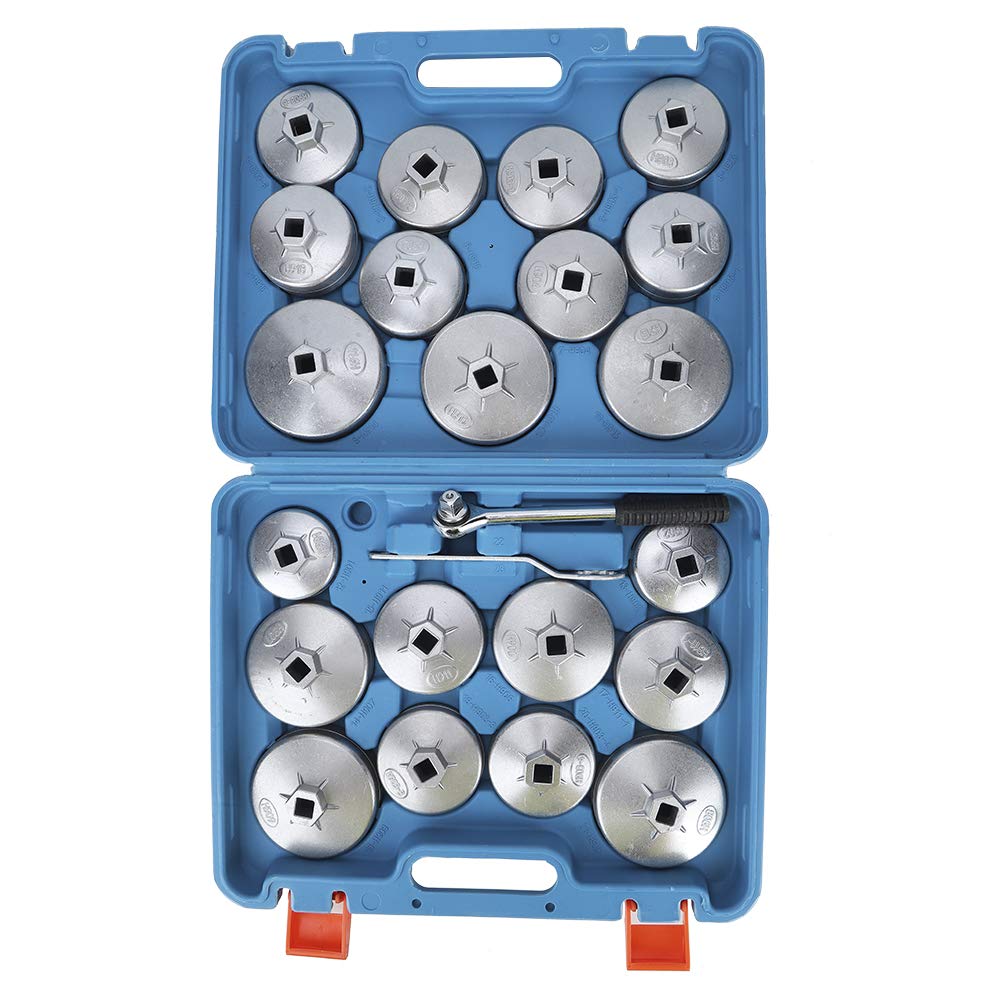 Set di Chiavi per Filtro Olio Professionale da 23 Pezzi per un Kit di Rimozione Efficace del Filtro Strumento Chiave per Meccanica Automobilistica in Lega di Alluminio