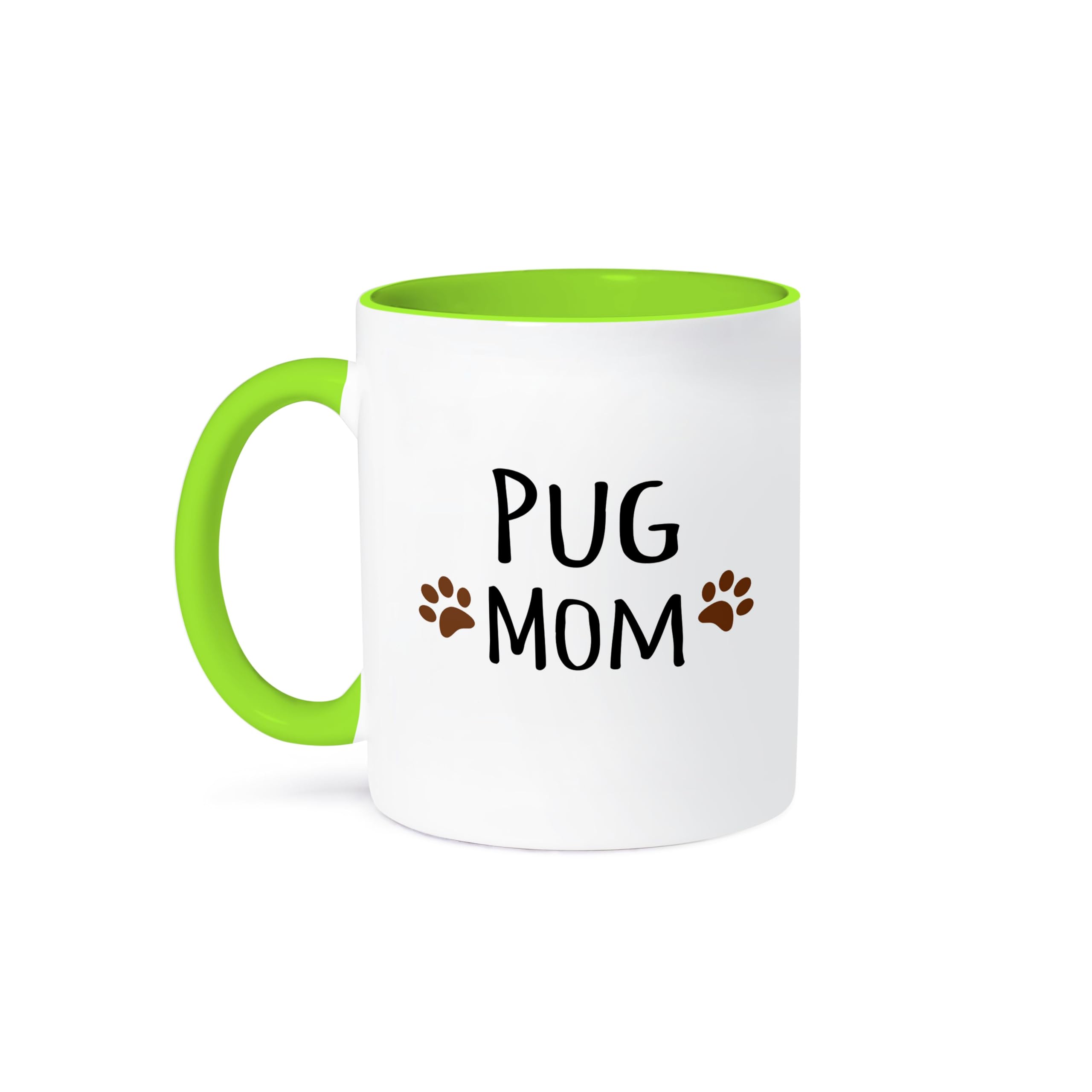 3dRose, 11oz Two-Tone Green Mug, Green/White